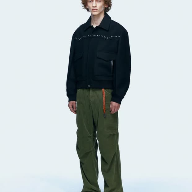 안드레스 울 웨스턴 블루종 자켓 awa465m(BLACK)