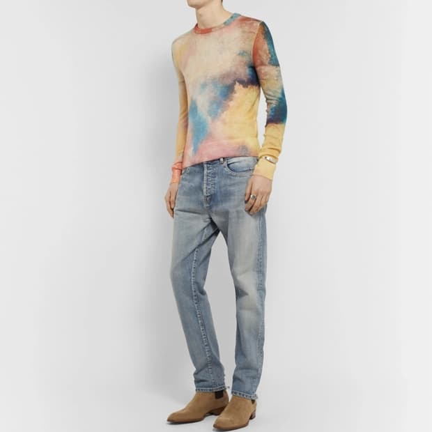 생로랑 타이다이 니트 M