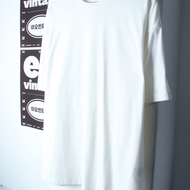 (XS-L) 주앙옴므 반팔 티셔츠 무지 화이트 기본-H34879