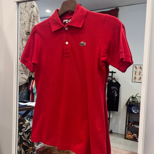 90s Lacoste 라코스테 카라티 pk 반팔 티셔츠 (red)