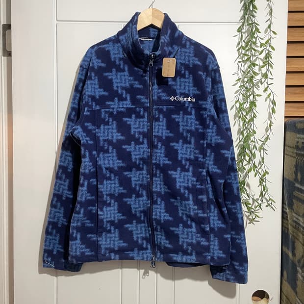 패턴 플리스 자켓