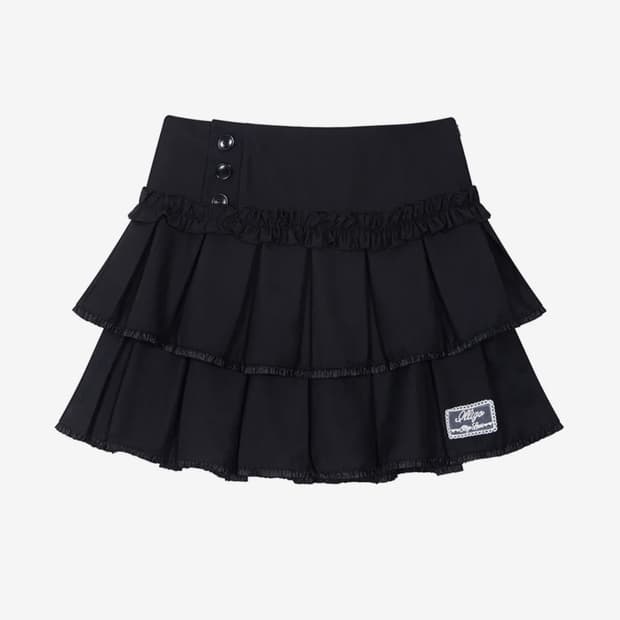 일리고 돌리 플리츠 미니 스커트 블랙 S