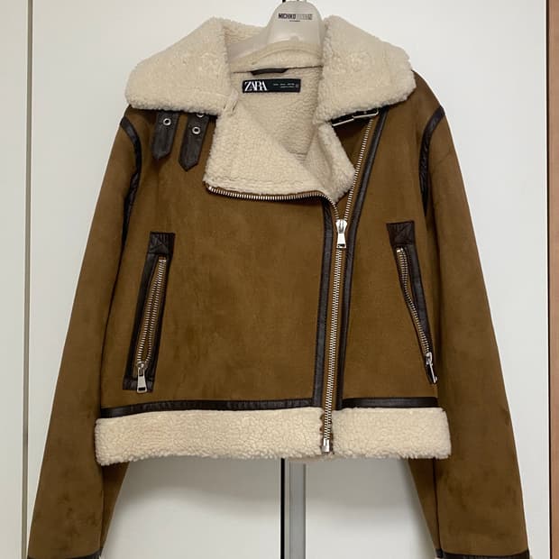 자라 스웨이드 무스탕 자켓
