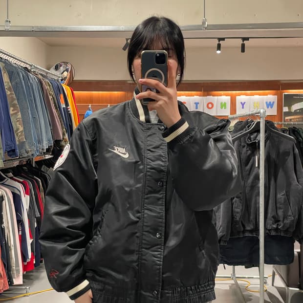 90‘s 나이키 빅로고 베이스볼 자켓  