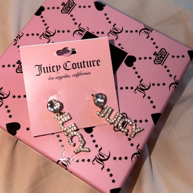 Juicy Couture 쥬시꾸뛰르 큐빅 드롭 귀걸이 Y2K 갸루