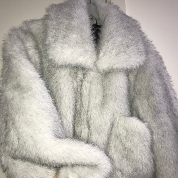 빈티지 아이보리 퍼자켓