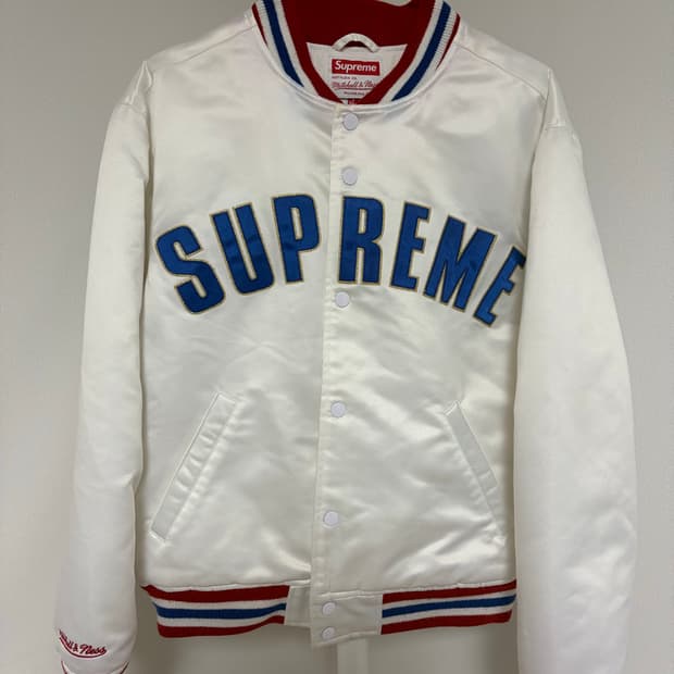 슈프림 미첼엔네스 사틴 바시티 자켓 