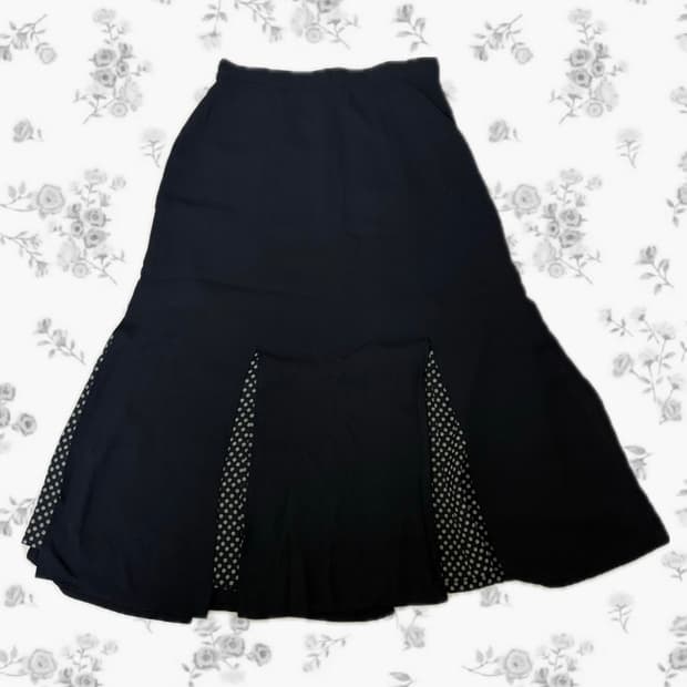 mid-length skirt 절개 포인트 미디 스커트