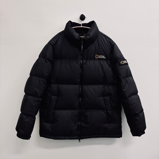 내셔널지오그래픽 헤론 유틸리티 덕다운 패딩 블랙