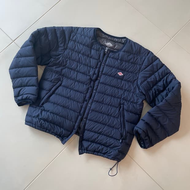 단톤 경량패딩 라이트다운 xl 네이비