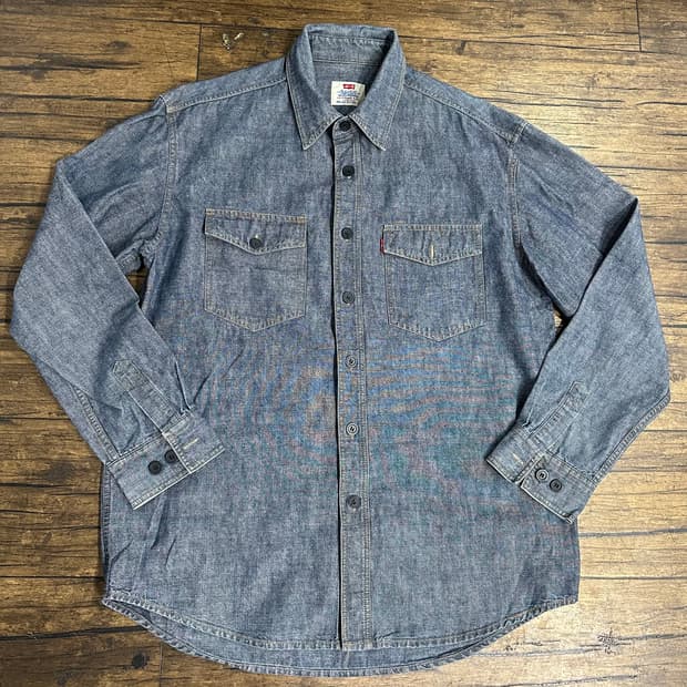 Levis 리바이스 샴브레이 라이트 데님 셔츠 100