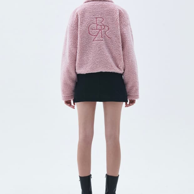 시티브리즈 로고 자수 보아퍼 점퍼_PINK