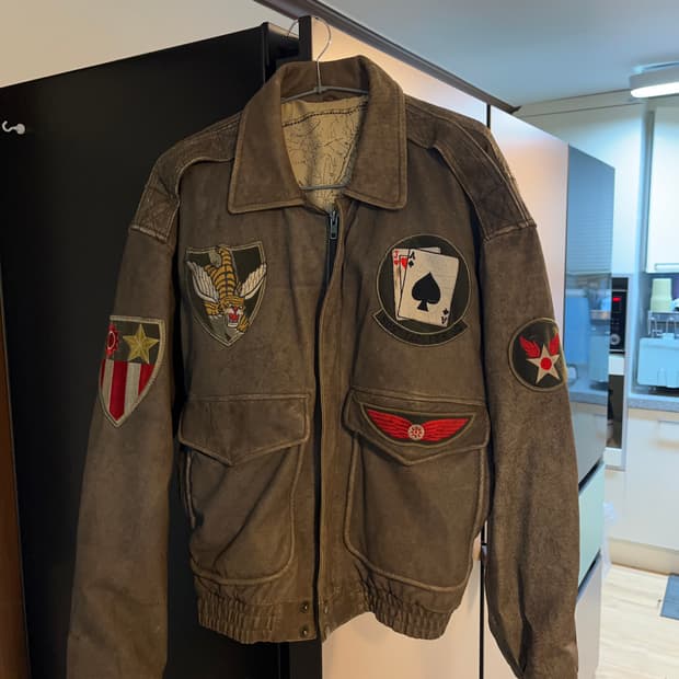 90's USA 빈티지 패치 A-2 플라이트 자켓