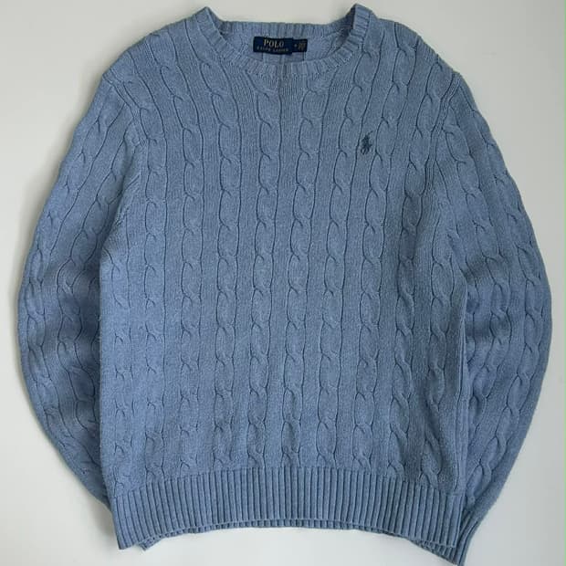 [M] 폴로 랄프로렌 케이블 코튼 니트 스웨터