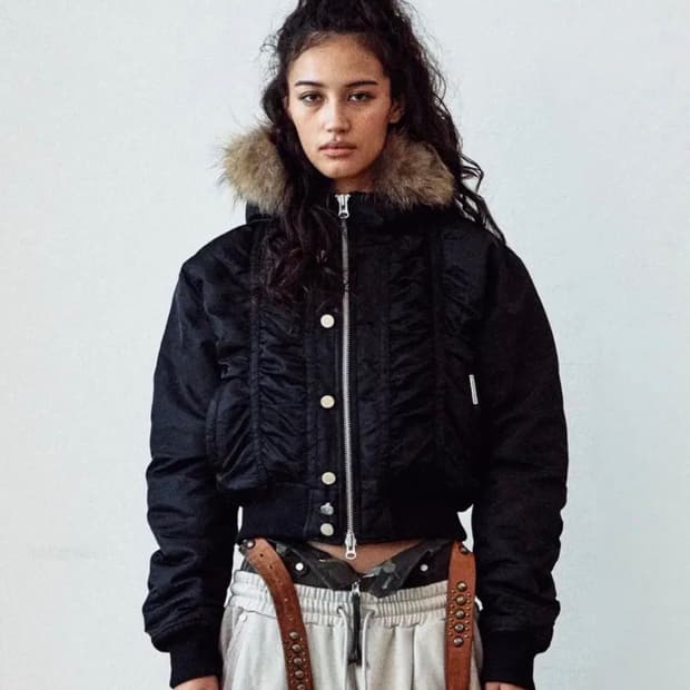 [구함]더바이닐하우스 MA-1 후드 퍼 자켓 블랙 S