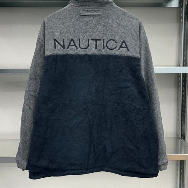 (XL)90'S NAUTICA 양면 후리스 점퍼-M1272