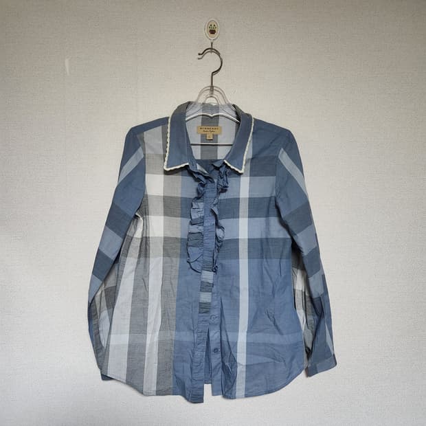 버버리 프릴 블라우스 M