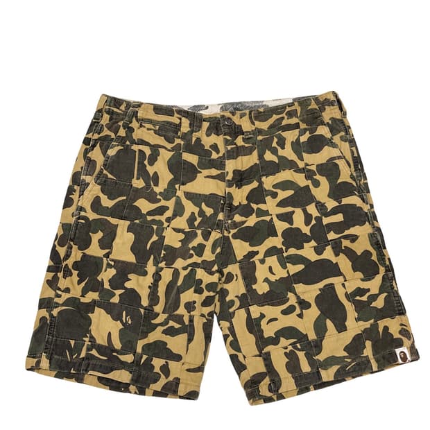 BAPE 베이프 황계 패치워크 쇼츠