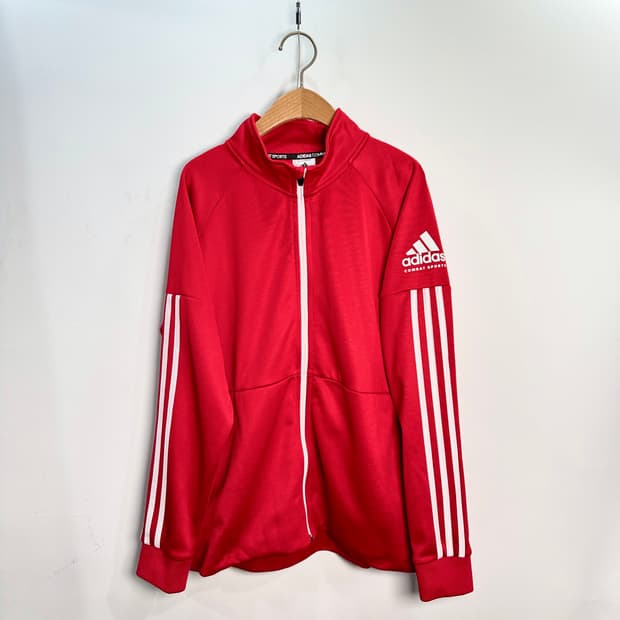 아디다스 컴뱃스포츠 빅로고 빨흰 져지 트랙탑