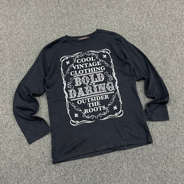 XL)Japanese vintage 여성 프린팅 롱슬리브