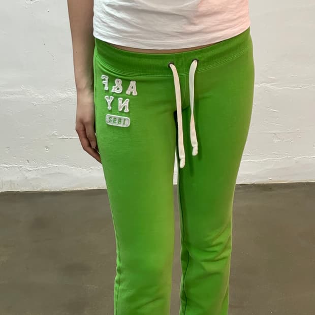 Abercrombie & Fitch 트레이닝 바지 XS 라임색