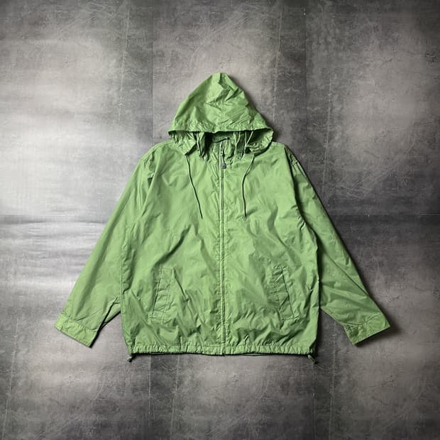 LANDS' END 빈티지 그린 후드 윈드브레이커 A00557