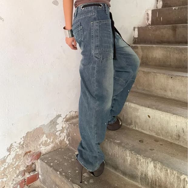 Vintage Stone draw jean