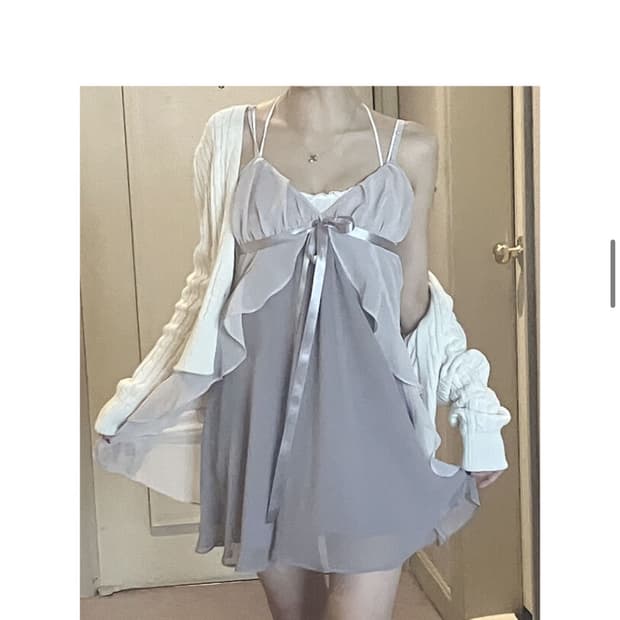 angelnumber555 frill ribbon dress