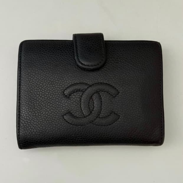 샤넬 캐비어 반지갑