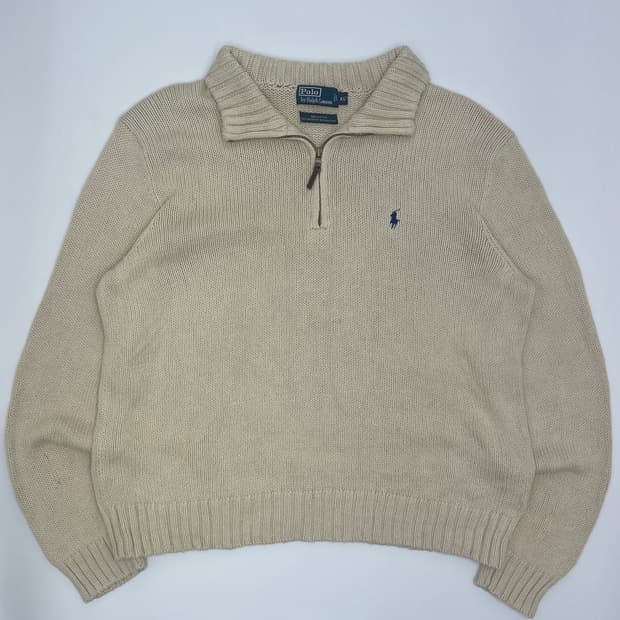 폴로 랄프로렌 니트 반집업