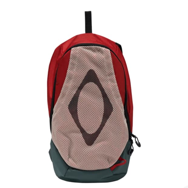미스치프 롬버스 메쉬 백팩 베이지 레드