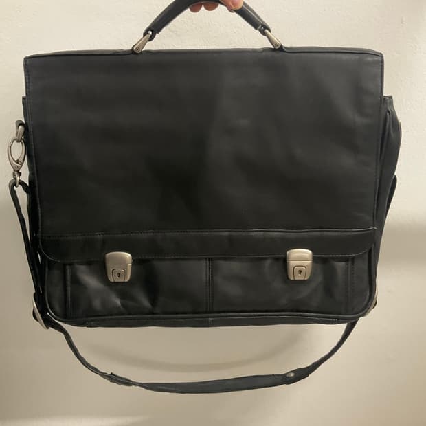 90s 올드 샘소나이트 레더 브리프케이스