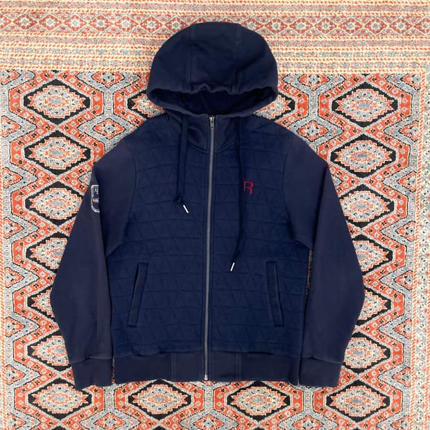 리복 클래식 R로고 네이비 후드집업 여성85