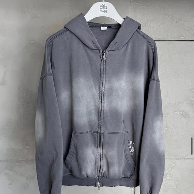 [4] 폴리테루 하드워시드 집 후디 블루그레이 팝니다.