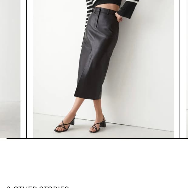 [새상품] & Other Stories 천연가죽 펜슬스커트 44/55