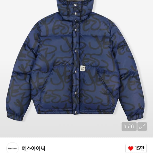 예스 아이씨 Hooded Down Jacket Navy