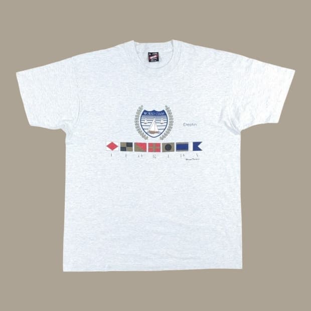 90년대 플로리다 요트 반팔 티셔츠 XL