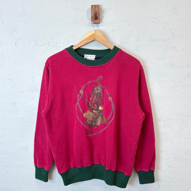 GUCCI 구찌 90s 빈티지 자수 맨투맨