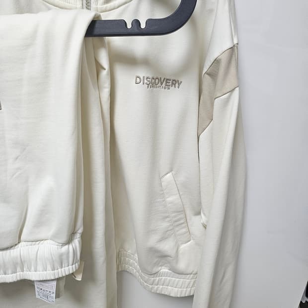 디스커버리 크롭후드집업.와이드바지세트