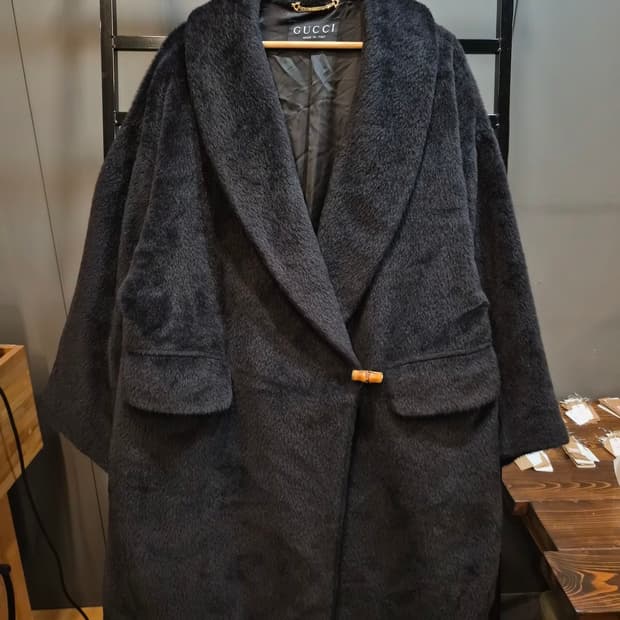 [91/M] 구찌 GUCCI 빈티지 93년 알파카 밤부토글 코트 79.9