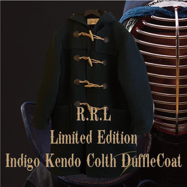 R.R.L 리미티드 에디션 인디고 검도복 더플코트 M