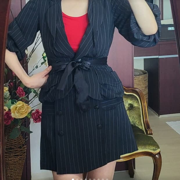 백화점구입 매긴 나잇브리지 투피스 셋업 세트