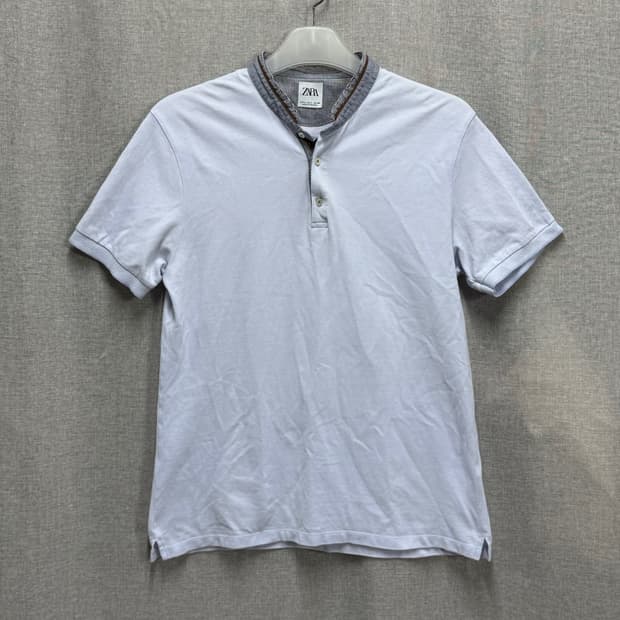 [L] 자라 zara 남성 헨리넥 코튼 반팔티