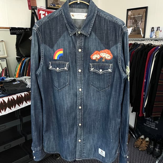 네이버후드 데님 웨스턴 셔츠