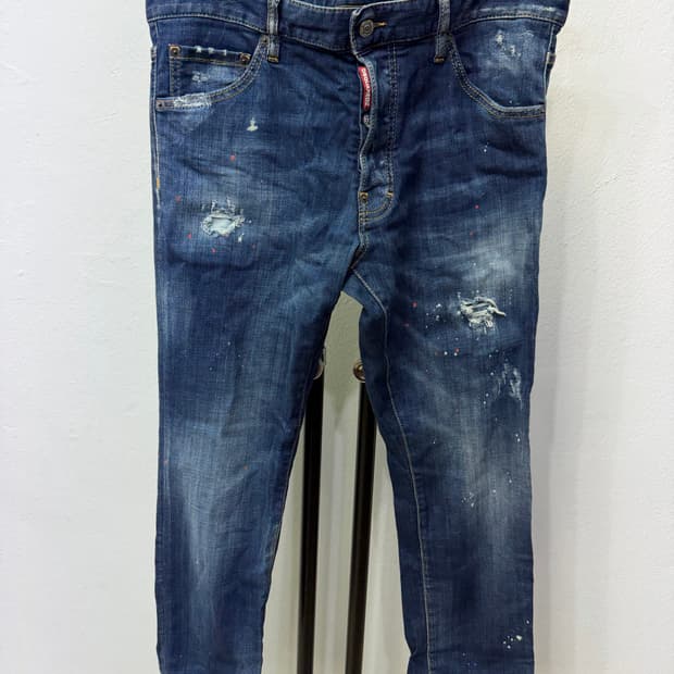정품) 디스퀘어드2 데님 청바지 데미지진 52(36)