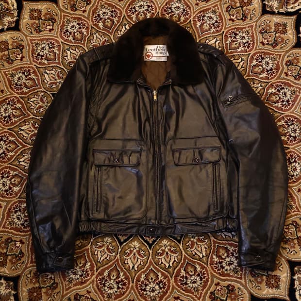 70s Sears The Leather Shop G1 bomber USA