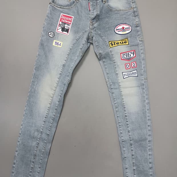 [32] 디스퀘어드2 자수패치 타이디바이커진 청바지
