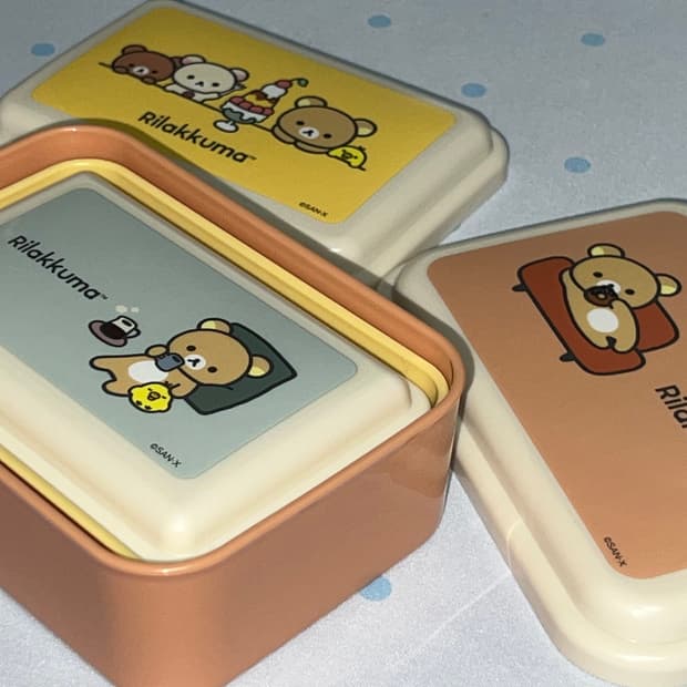 [단순보관] 산엑스 리락쿠마 중첩 푹신한 점심 도시락통
