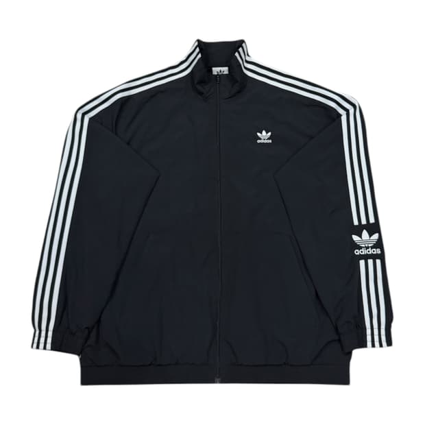 아디다스 아디컬러 트레포일 락업 트랙탑 자켓 블랙 주우재 바람막이 3XL