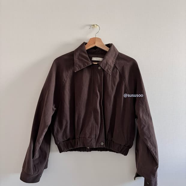 빈티지 브라운 크롭 자켓